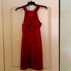 Satin red dress
